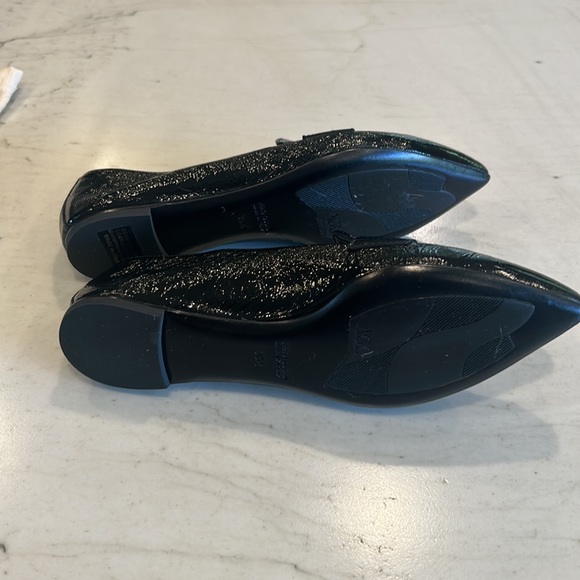 AGL black leather pointed toe loafers + dust cover - Picture 4 of 7